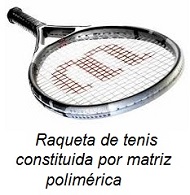 Raqueta de tenis constituida por matriz polimrica