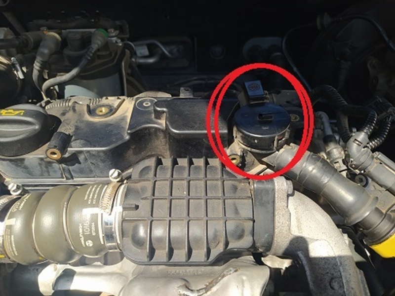 Ubicacin de la vlvula PCV