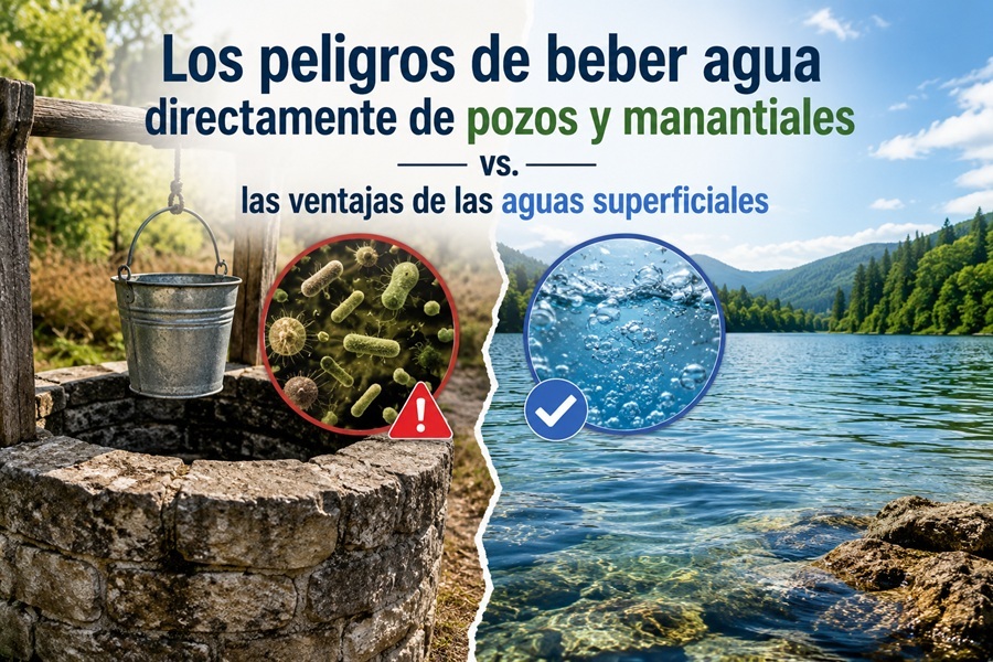 Los peligros de beber agua directamente de pozos y manantiales
