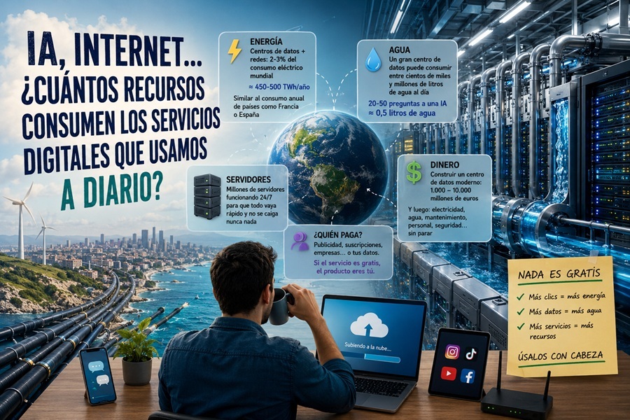 IA, Internet �Cu�ntos recursos consumen los servicios digitales?