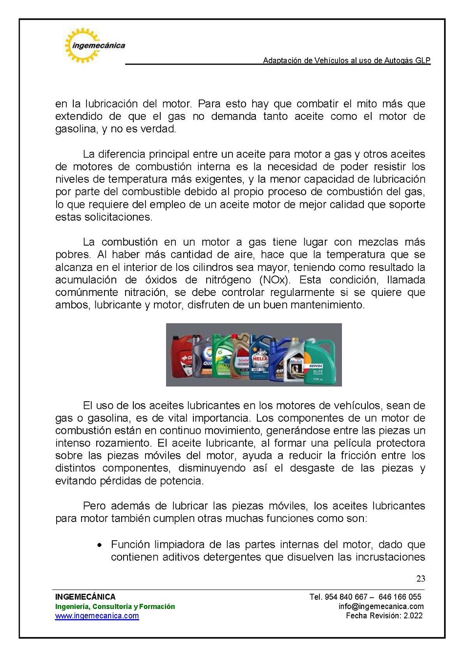 Curso para la Adaptacin de Vehculos al uso de Autogs GLP. Pgina 23