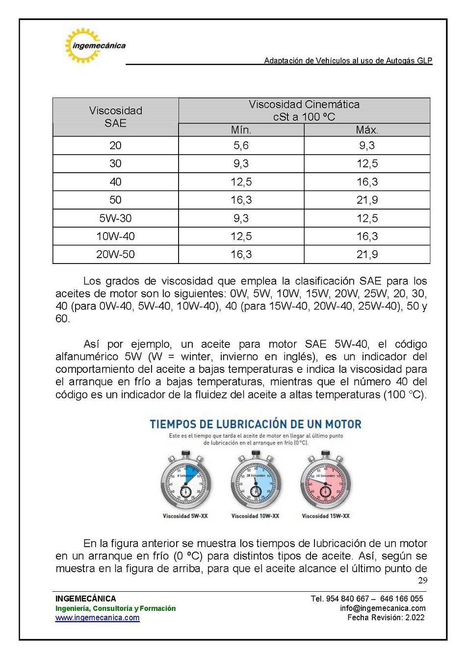 Curso para la Adaptacin de Vehculos al uso de Autogs GLP. Pgina 29