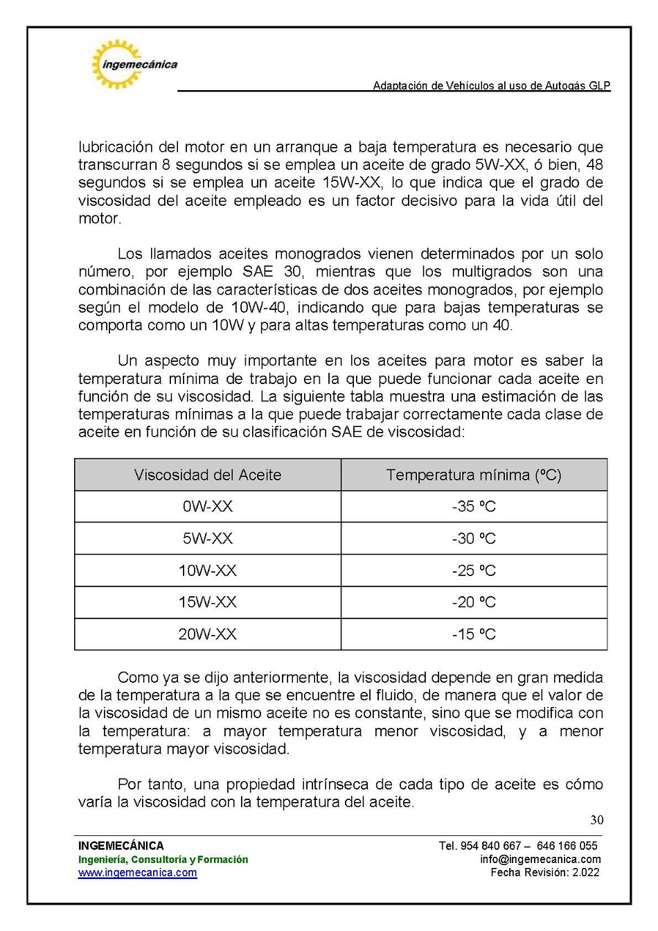 Curso para la Adaptacin de Vehculos al uso de Autogs GLP. Pgina 30