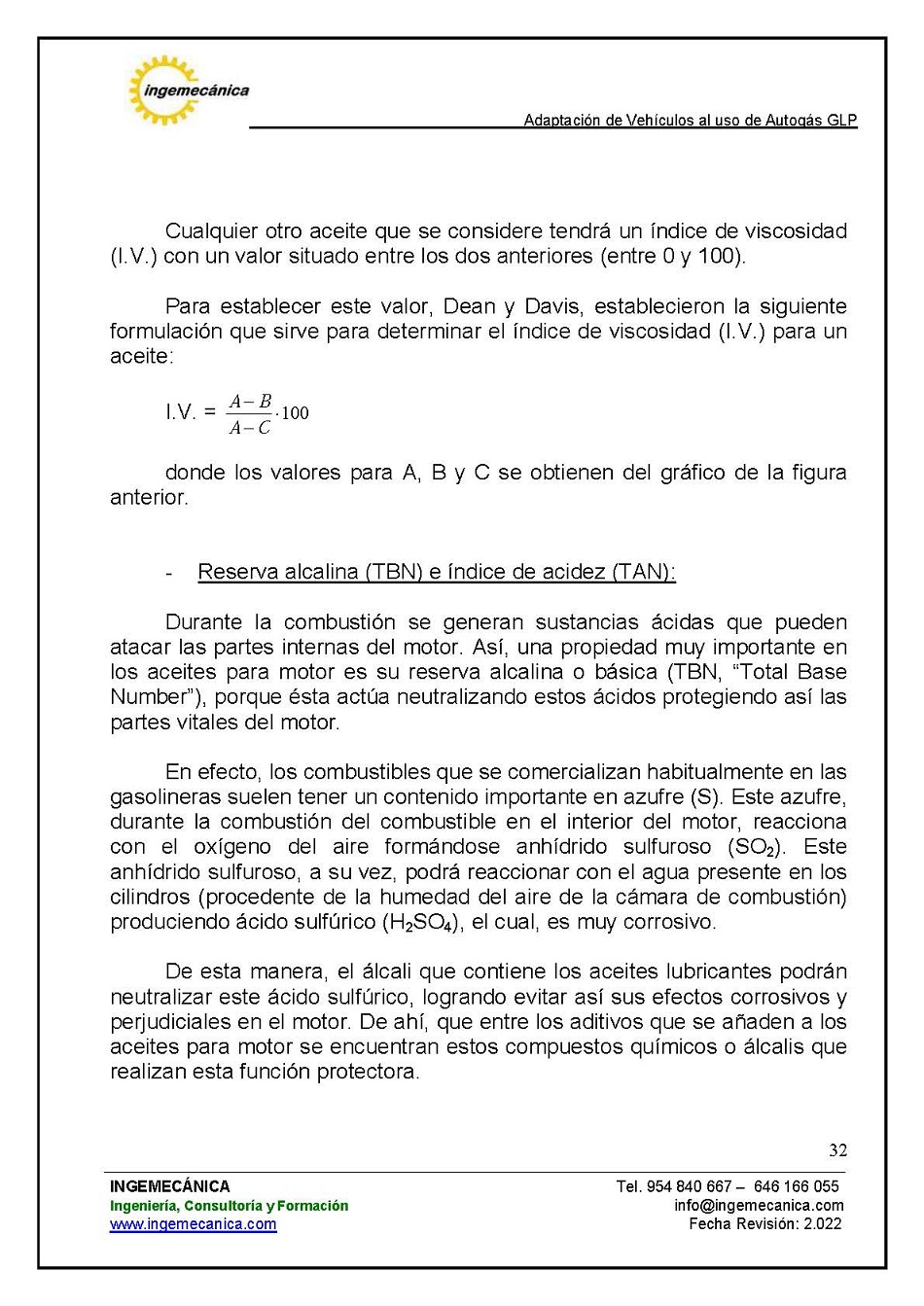 Curso para la Adaptacin de Vehculos al uso de Autogs GLP. Pgina 32