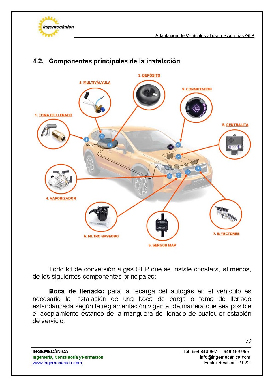 Curso para la Adaptacin de Vehculos al uso de Autogs GLP. Pgina 53