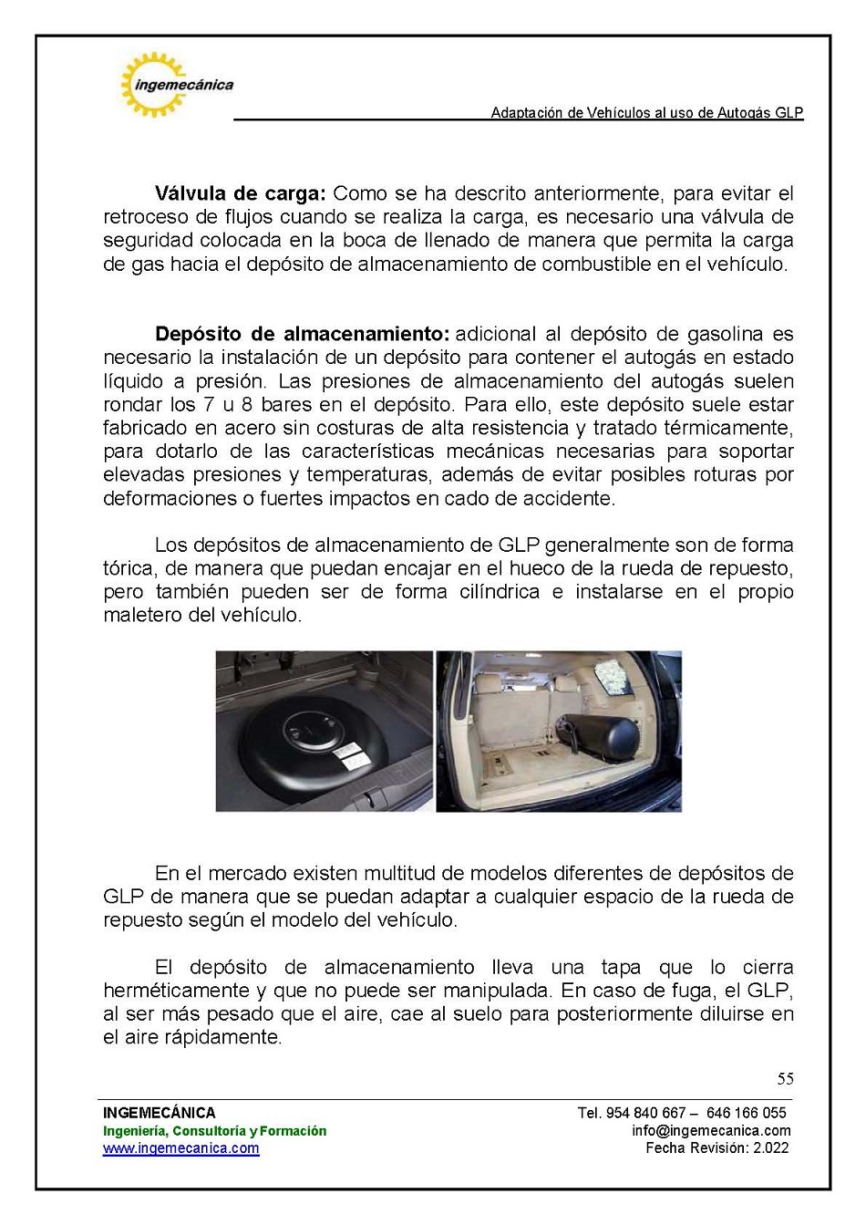 Curso para la Adaptacin de Vehculos al uso de Autogs GLP. Pgina 55