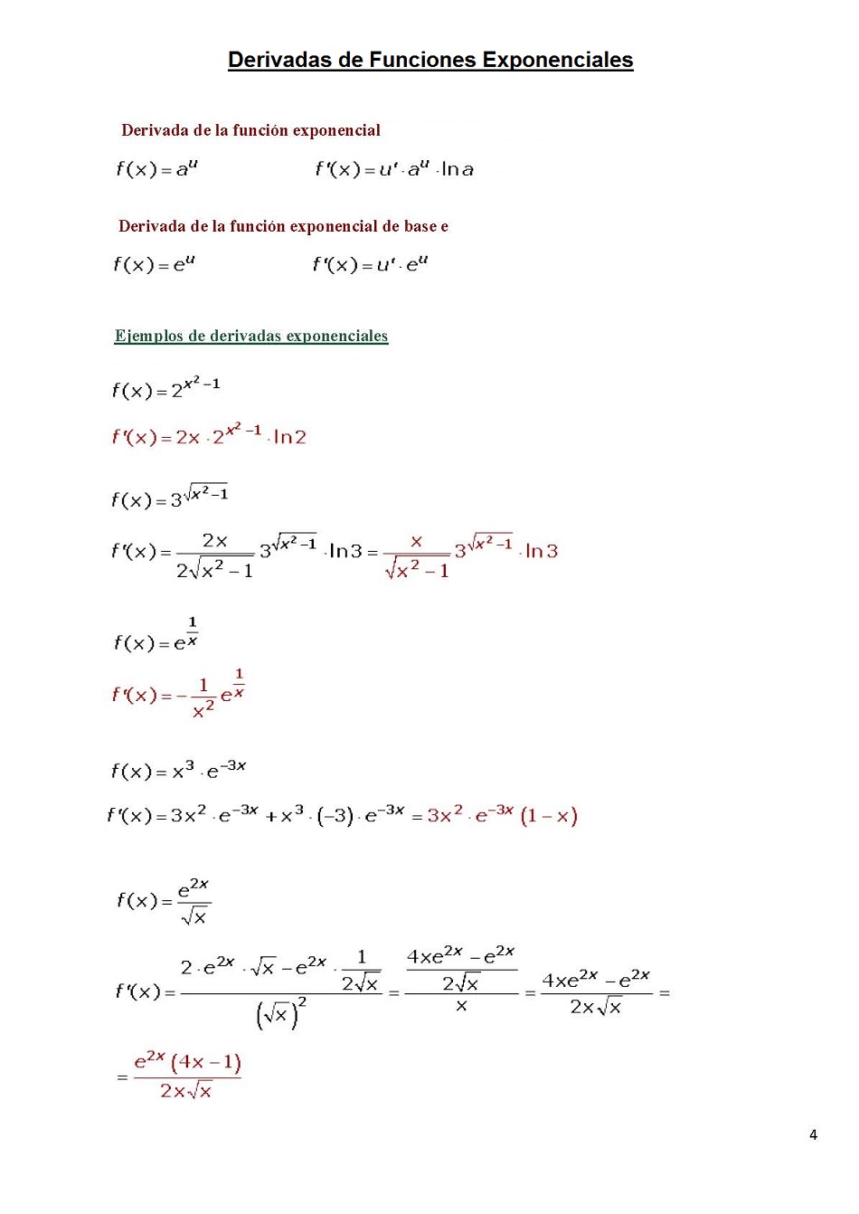 Reglas de derivacin. Pgina 04