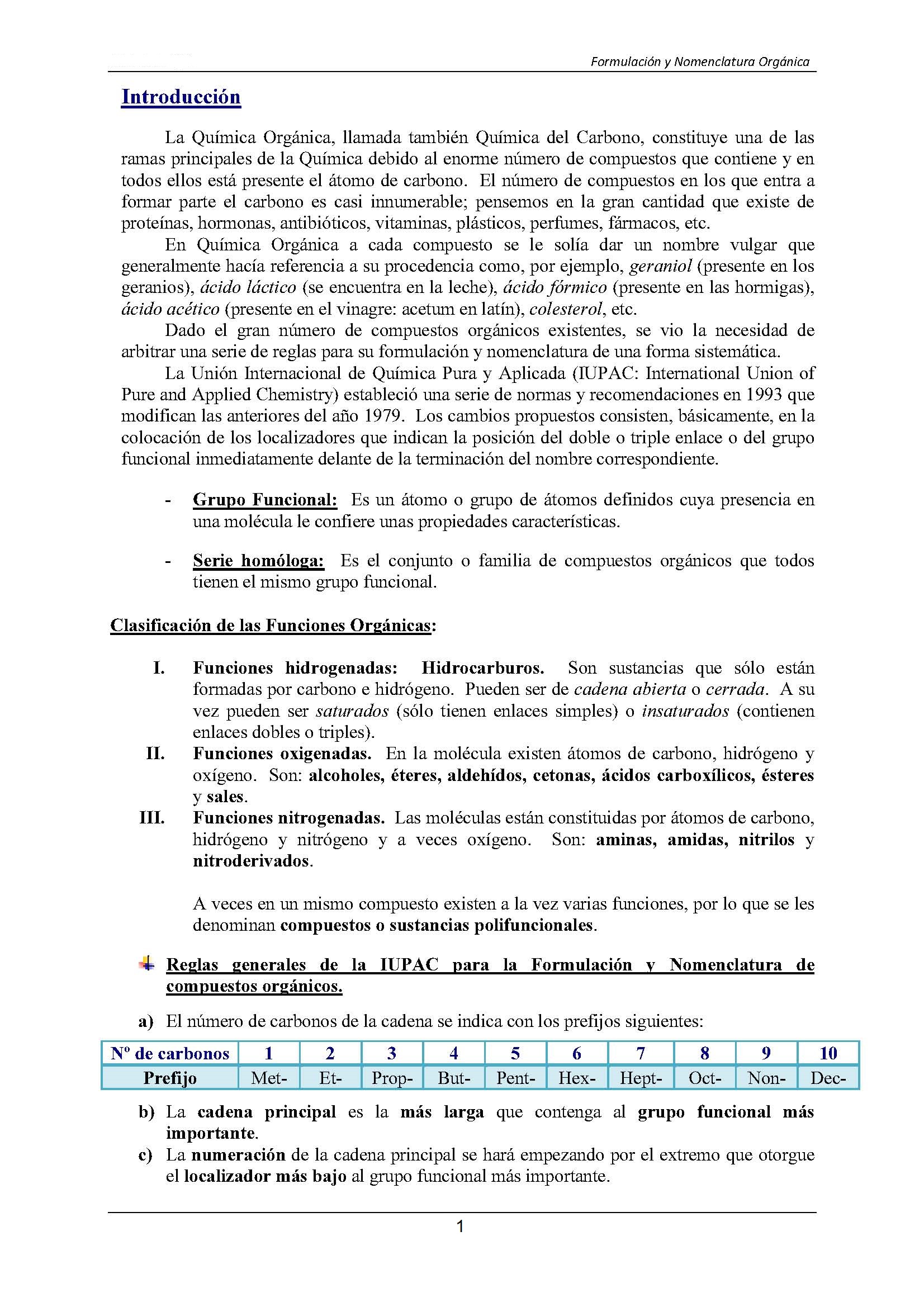 Formulacin Qumica Orgnica