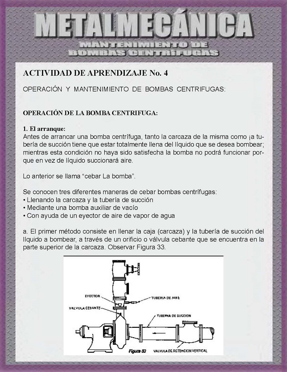 Mantenimiento de bombas centrfugas. Pgina 34