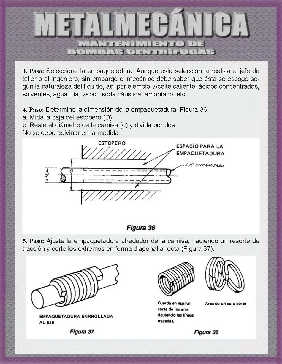 Mantenimiento de bombas centrfugas. Pgina 37