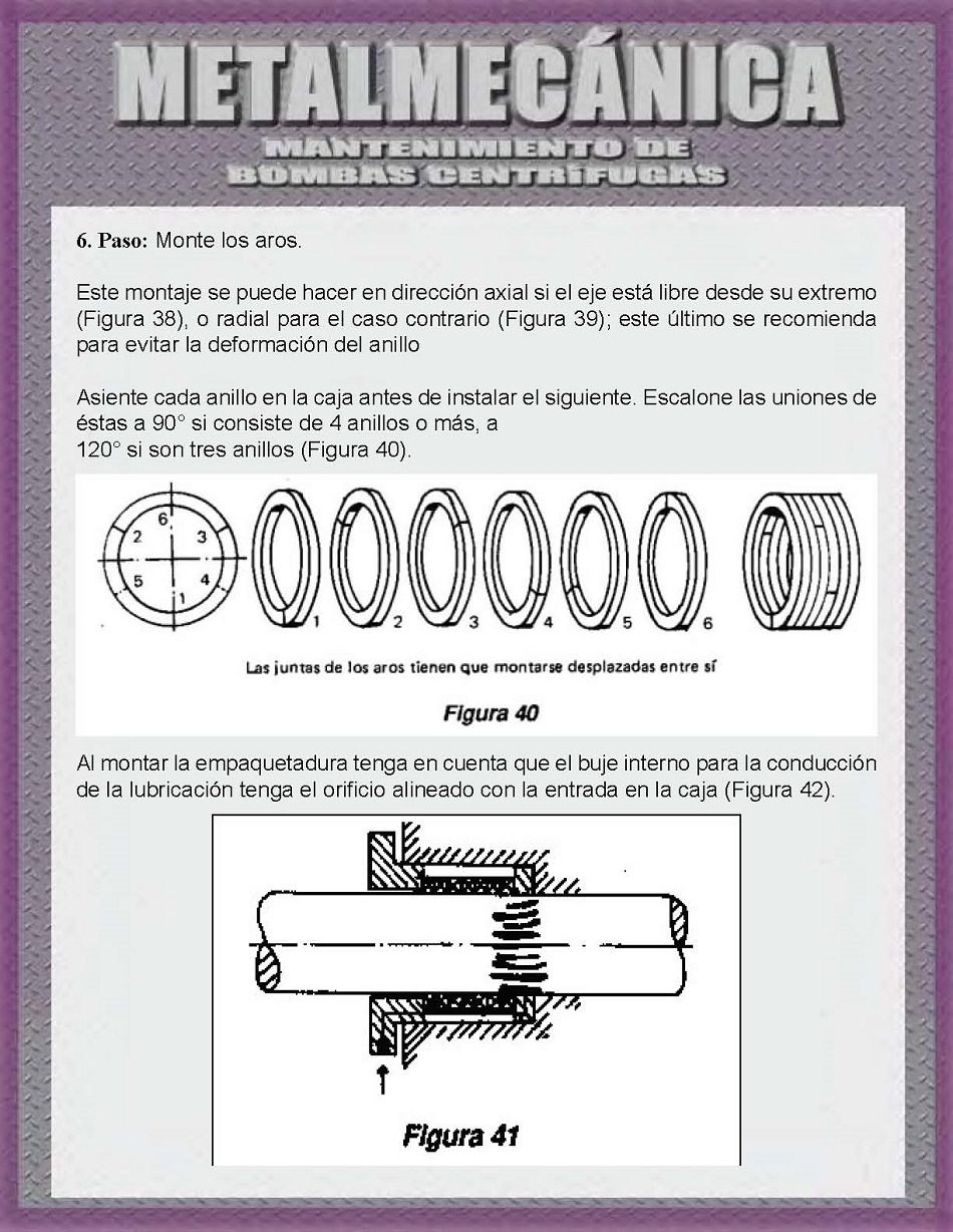 Mantenimiento de bombas centrfugas. Pgina 38