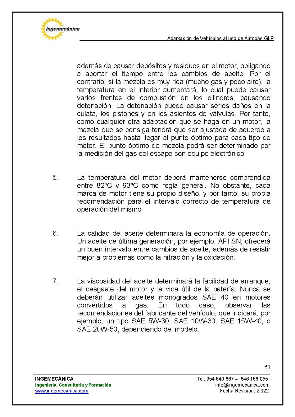 Curso para la Adaptacin de Vehculos al uso de Autogs GLP. Pgina 51