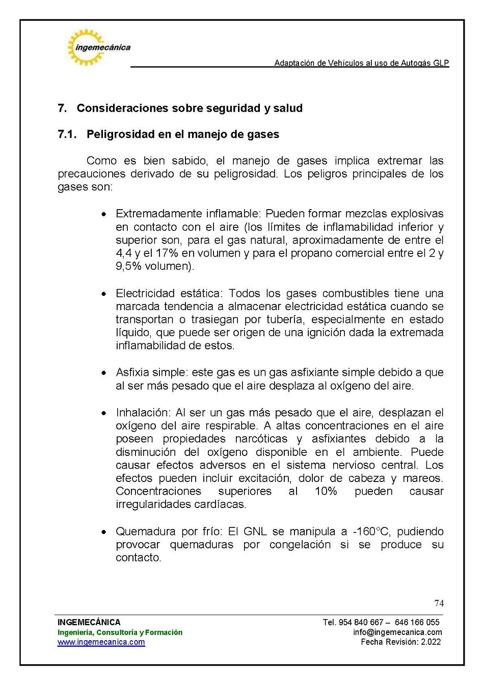 Curso para la Adaptacin de Vehculos al uso de Autogs GLP. Pgina 74