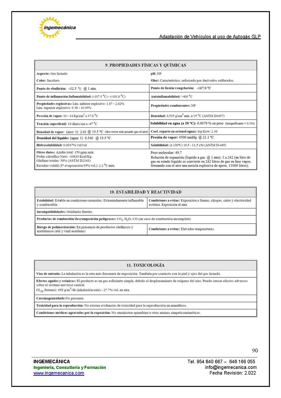 Curso para la Adaptacin de Vehculos al uso de Autogs GLP. Pgina 90