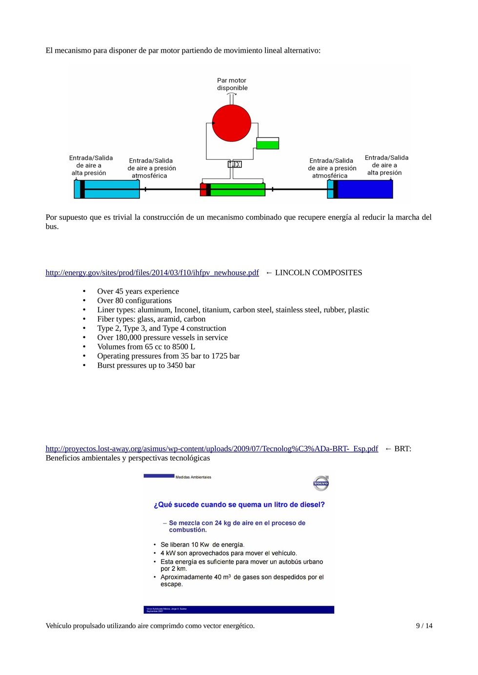 Vehculo propulsado utilizando aire comprimido como vector energtico