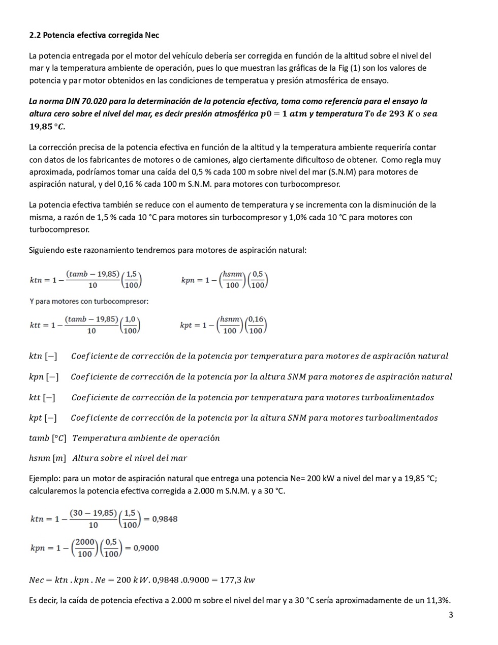 Clculo de la performance de camiones cargados. Pgina 03