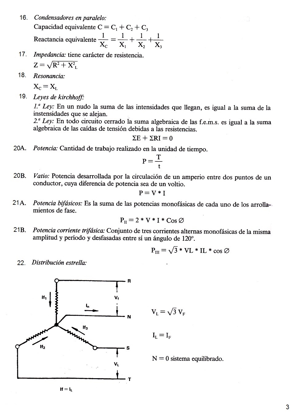 Conceptos generales de electricidad y frmulas elctricas. Pgina 03