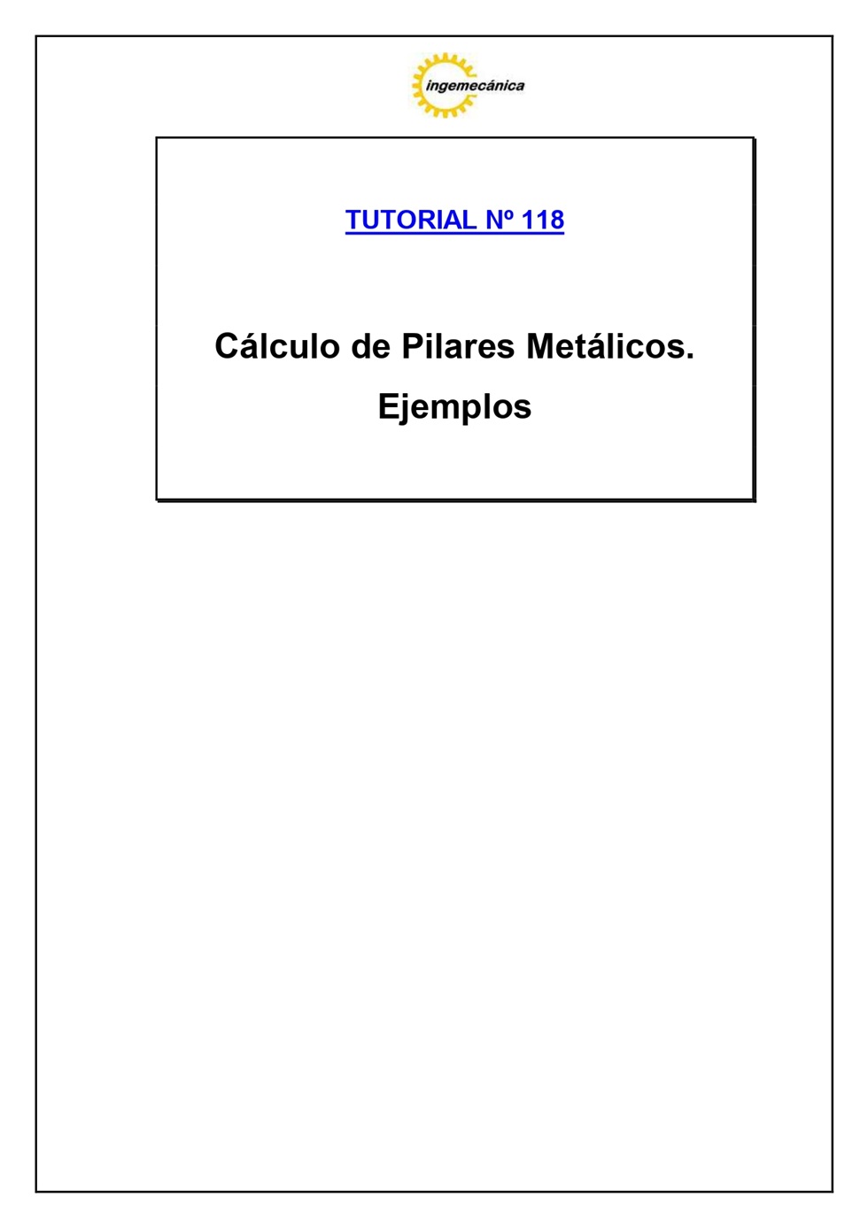 Clculo de pilar metlico sometido a flexin y compresin. Pgina 1