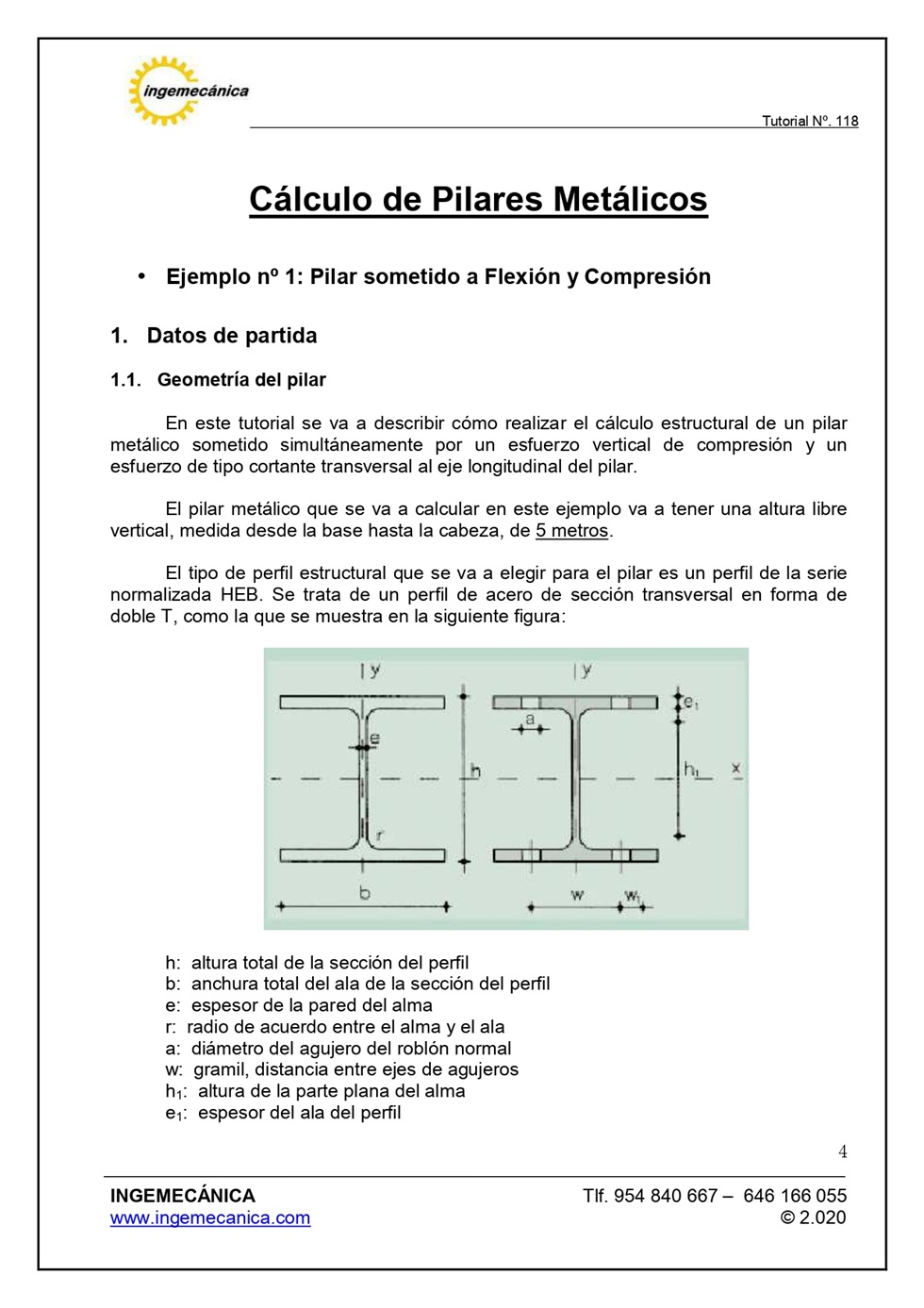 Clculo de pilar metlico sometido a flexin y compresin. Pgina 3