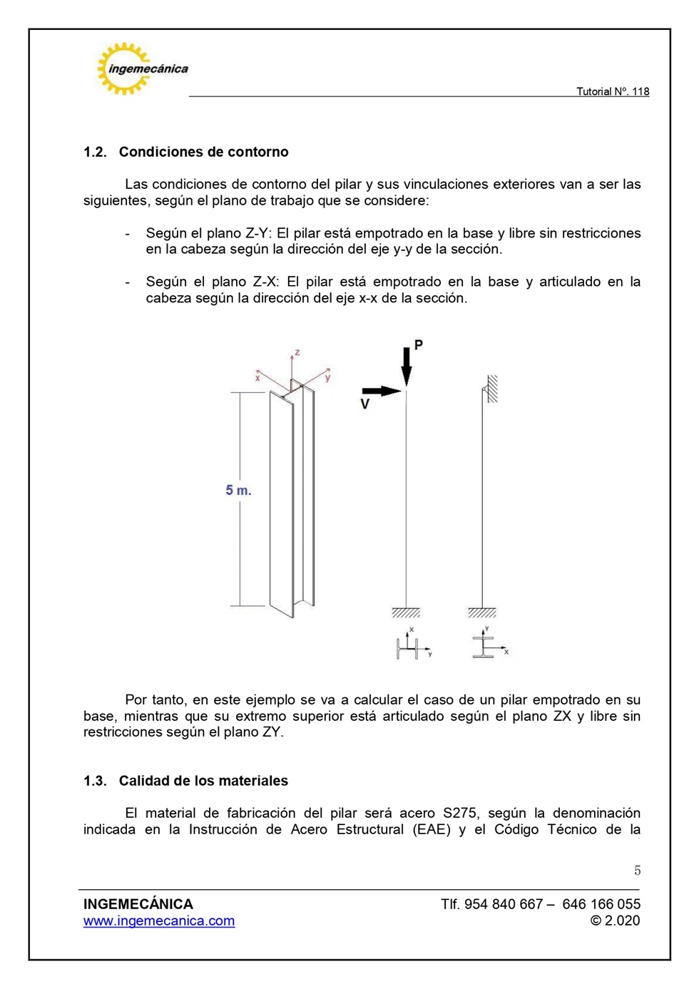 Clculo de pilar metlico sometido a flexin y compresin. Pgina 4