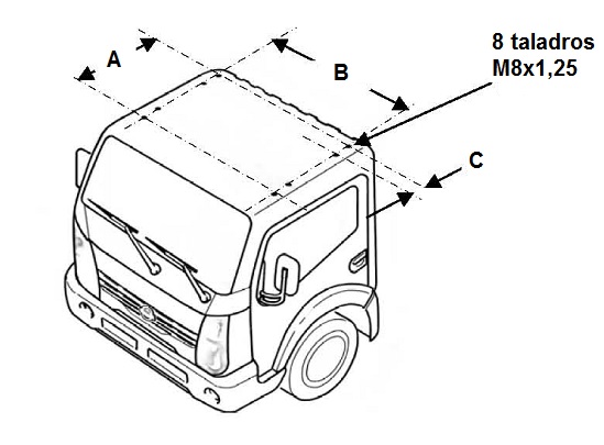 Techo de la cabina del camin