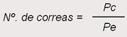 Clculo del nmero de correas