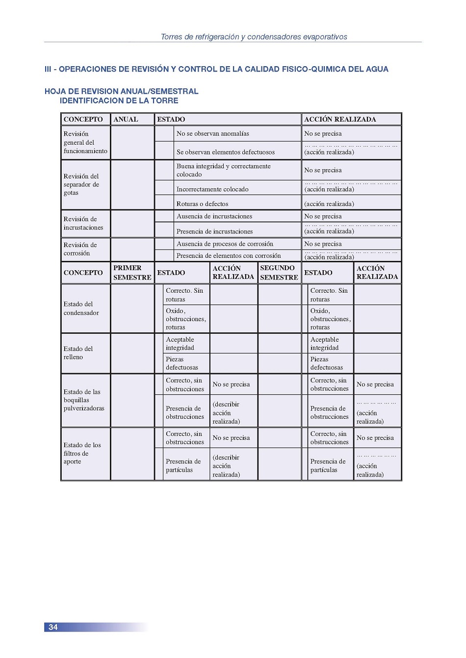 Torres de Refrigeracin y Condensadores Evaporativos. Pgina 34
