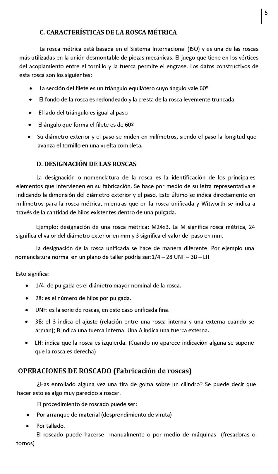 Fabricacin de Roscas. Pgina 05