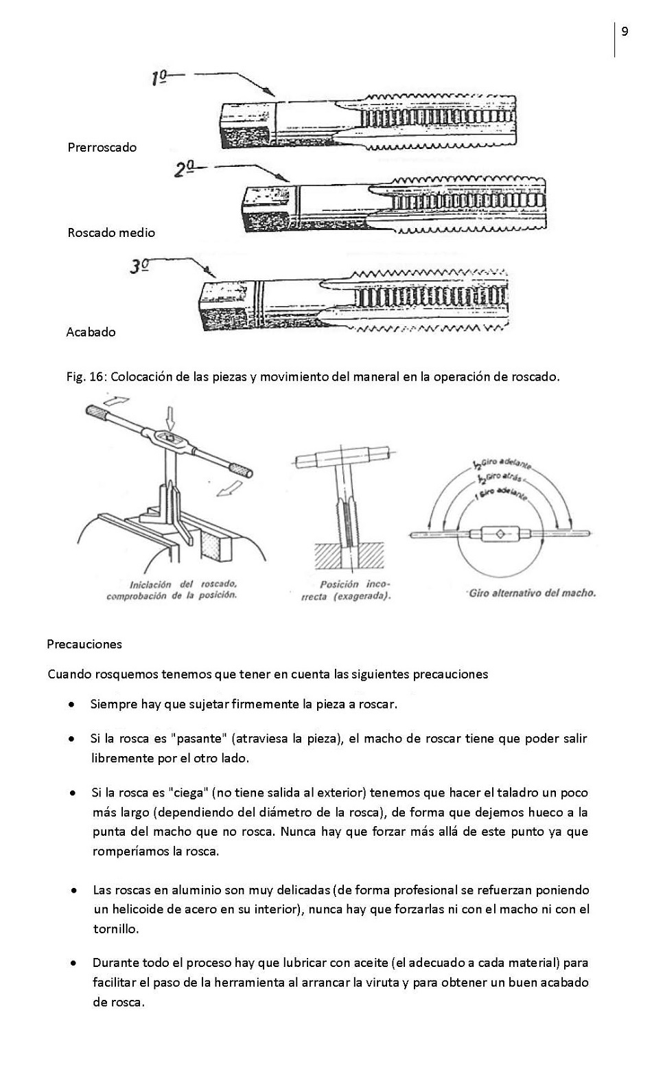 Fabricacin de Roscas. Pgina 09