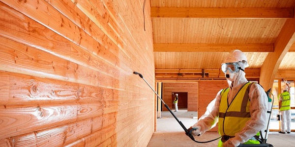 Ejemplos de aplicaci�n de barnices ign�fugos sobre la madera