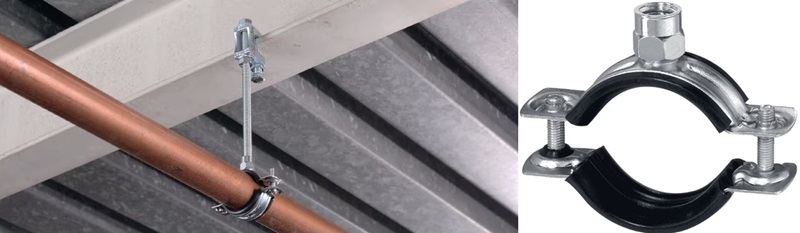 Abrazadera para la sujecin de tubera de agua