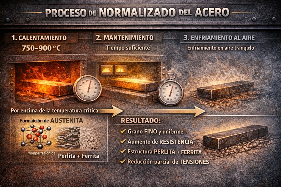 Proceso de normalizado del acero