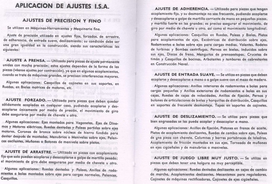 Aplicaciones de Ajustes I.S.A.