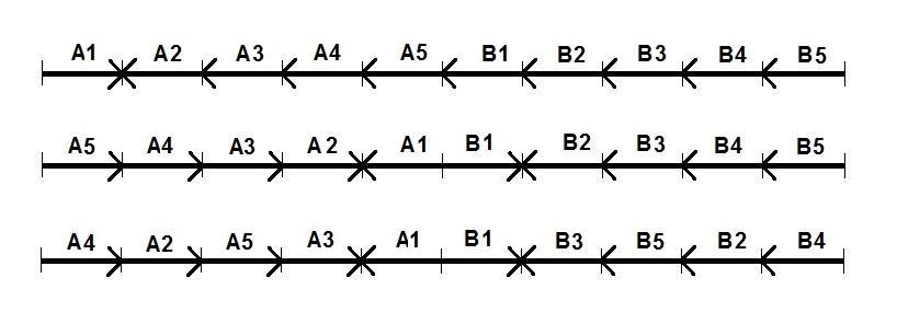 Soldaduras a paso de peregrino con dos soldadores