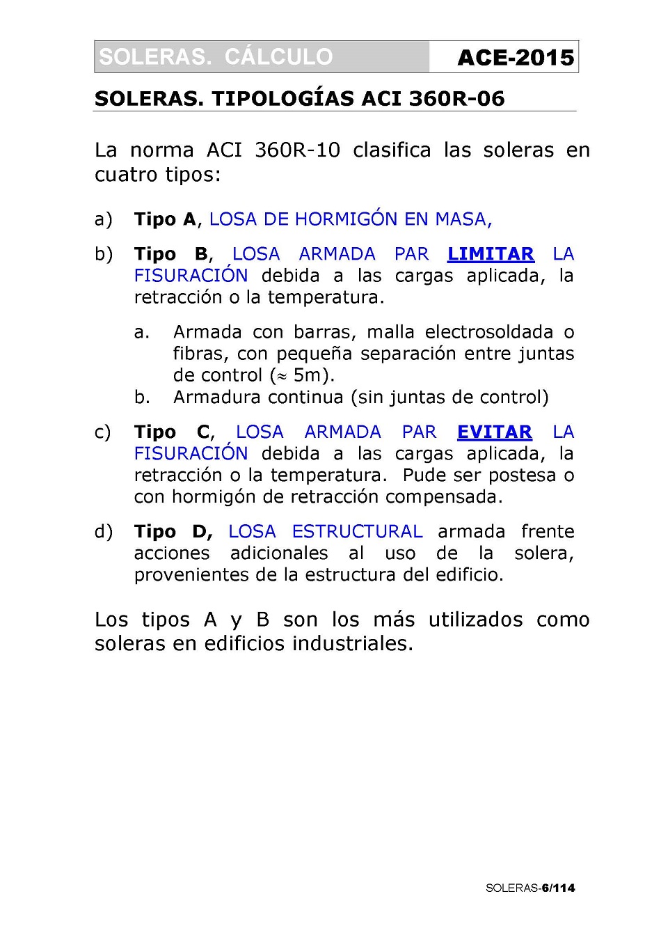 Clculo de Soleras de Hormign. Pgina 06