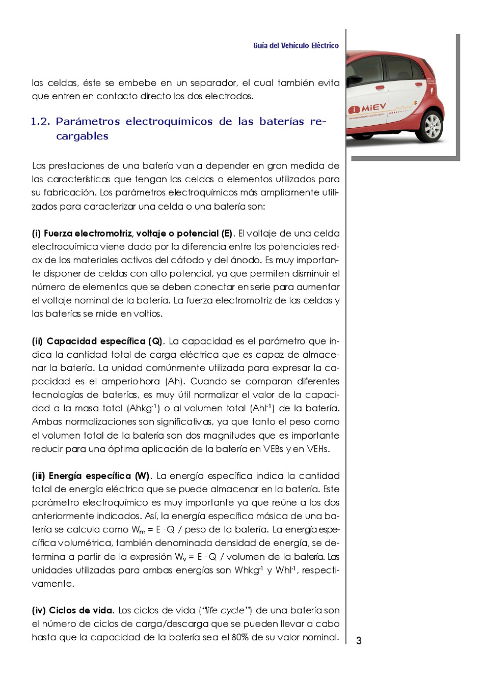 Bateras Recargables Avanzadas para Vehculos Elctricos. Pgina 03