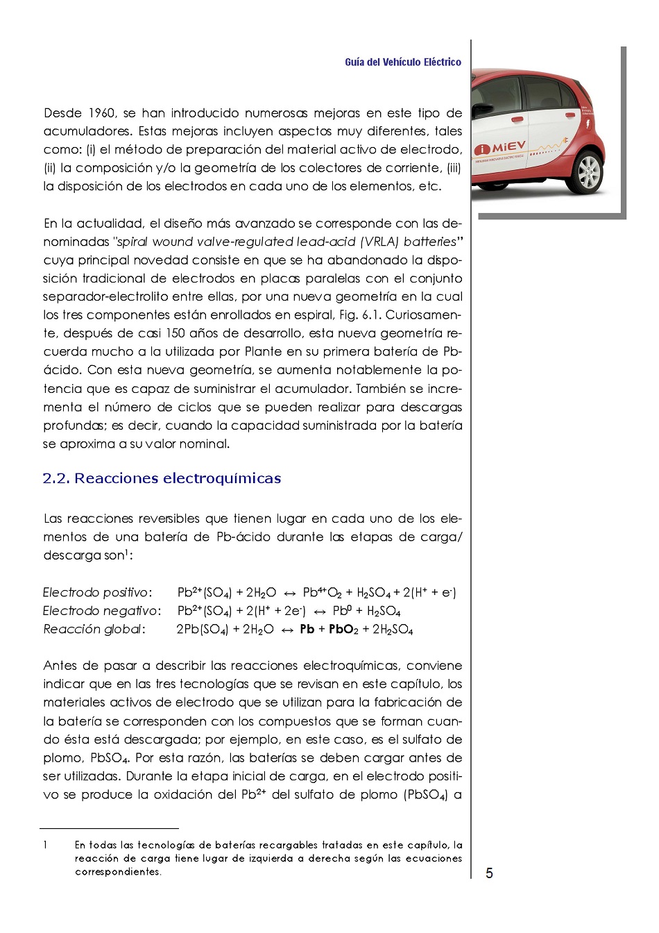 Bateras Recargables Avanzadas para Vehculos Elctricos. Pgina 05