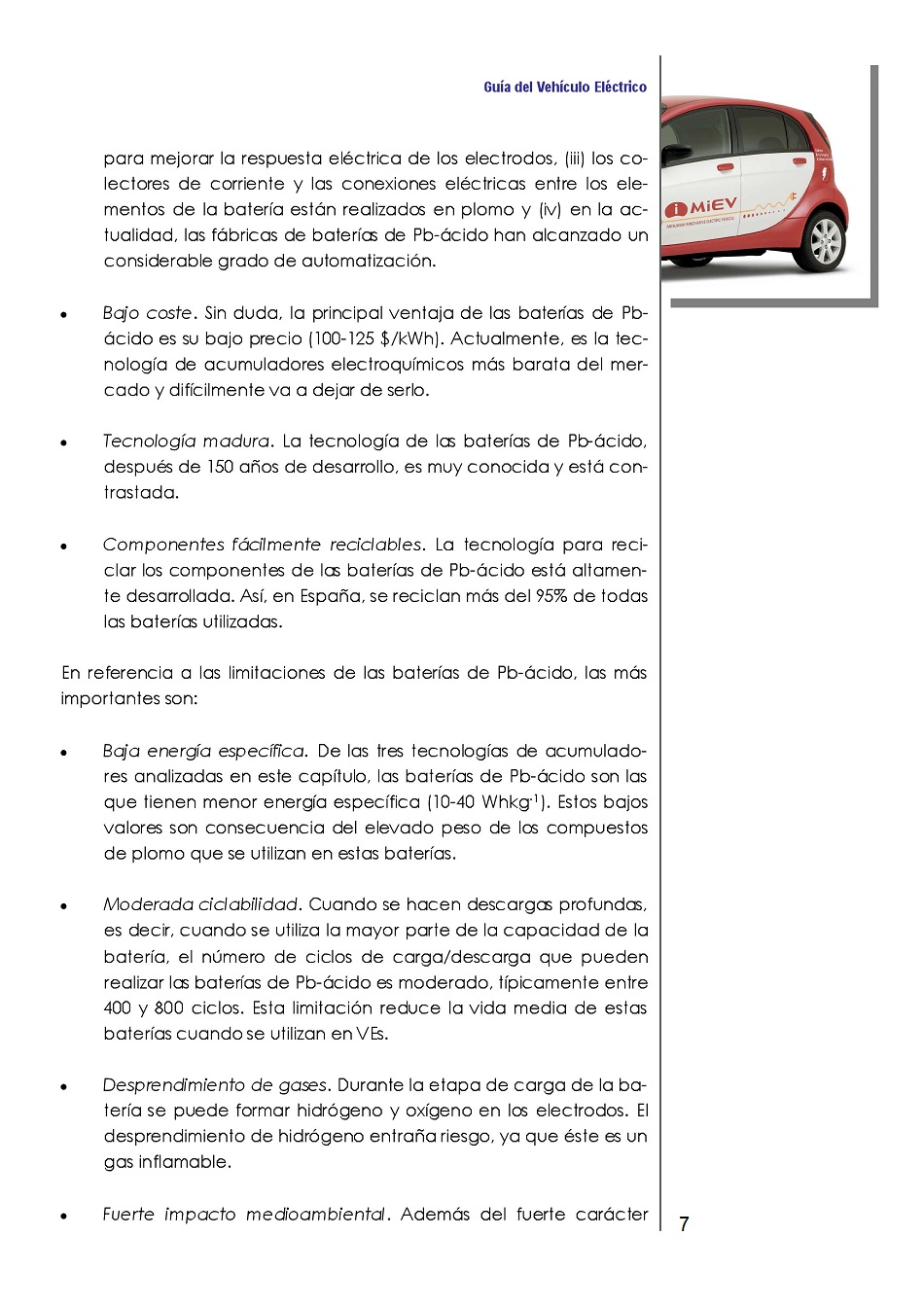 Bateras Recargables Avanzadas para Vehculos Elctricos. Pgina 07