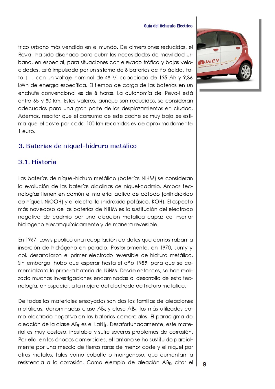 Bateras Recargables Avanzadas para Vehculos Elctricos. Pgina 09