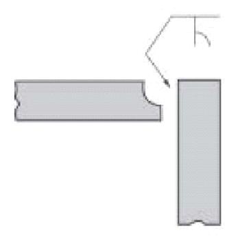 Representacin grfica de bordes en bisel en J