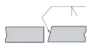 Representacin grfica de bordes en bisel simple