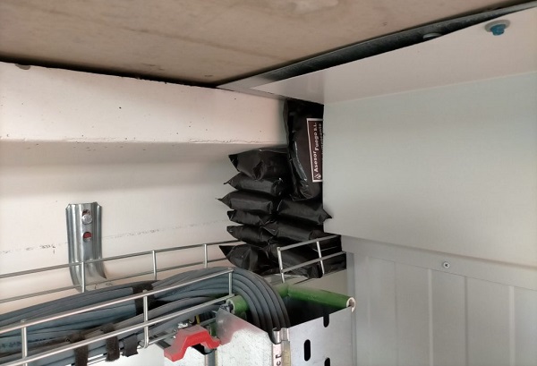 Sellado ignfugo con almohadillas intumescentes