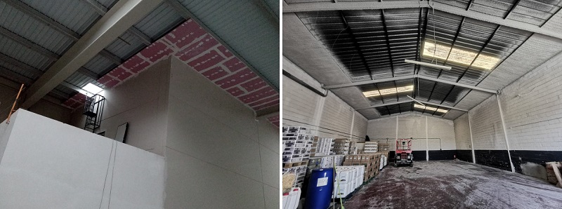 Ejemplos de barreras cortafuegos en naves industriales