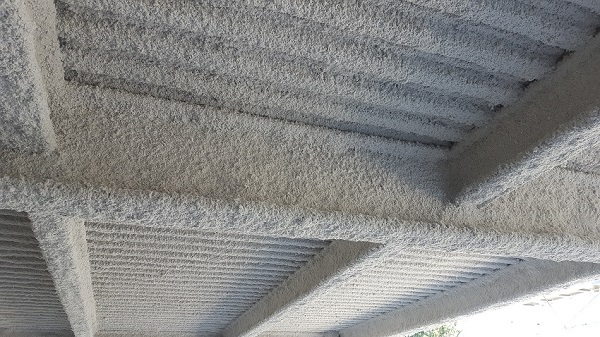 Ejemplo de proyectado de mortero de lana de roca