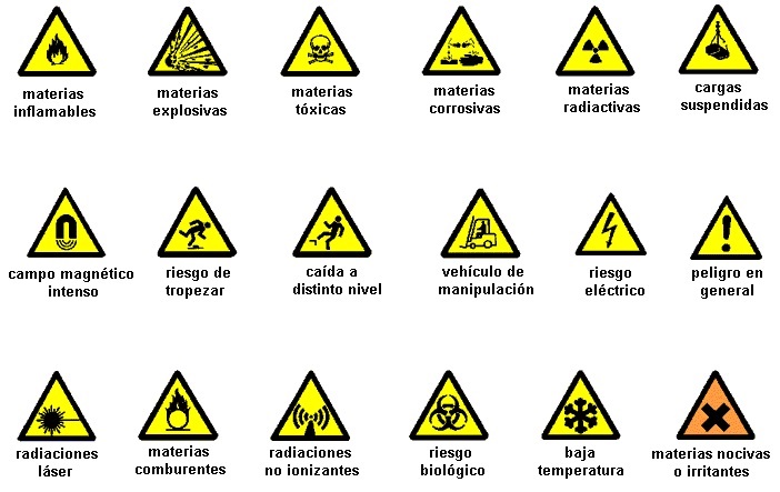 Seales de advertencia en el trabajo