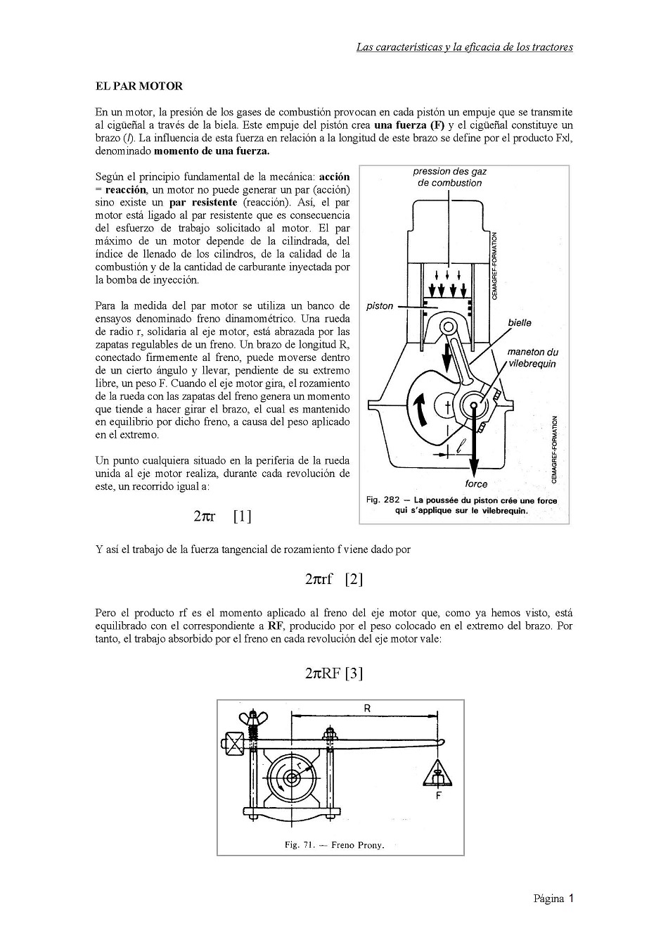 Estudio de los tractores y de maquinaria agrcola. Pgina 1