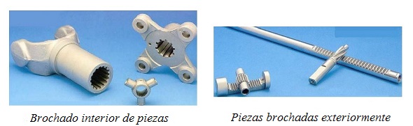 Ejemplos del brochado de piezas
