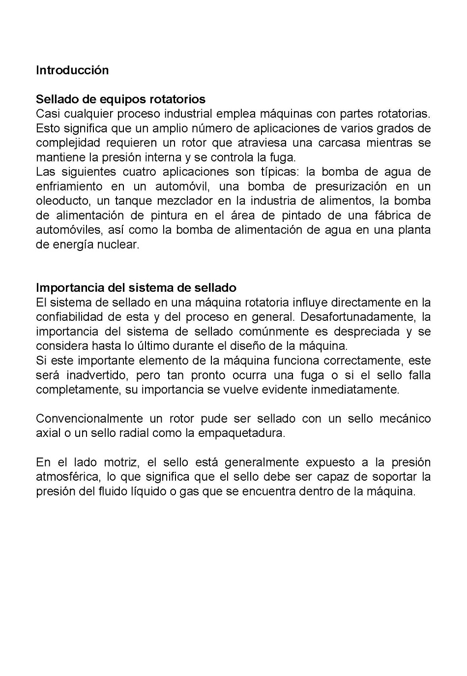 Sellado de equipos mecnicos rotatorios. Pgina 2