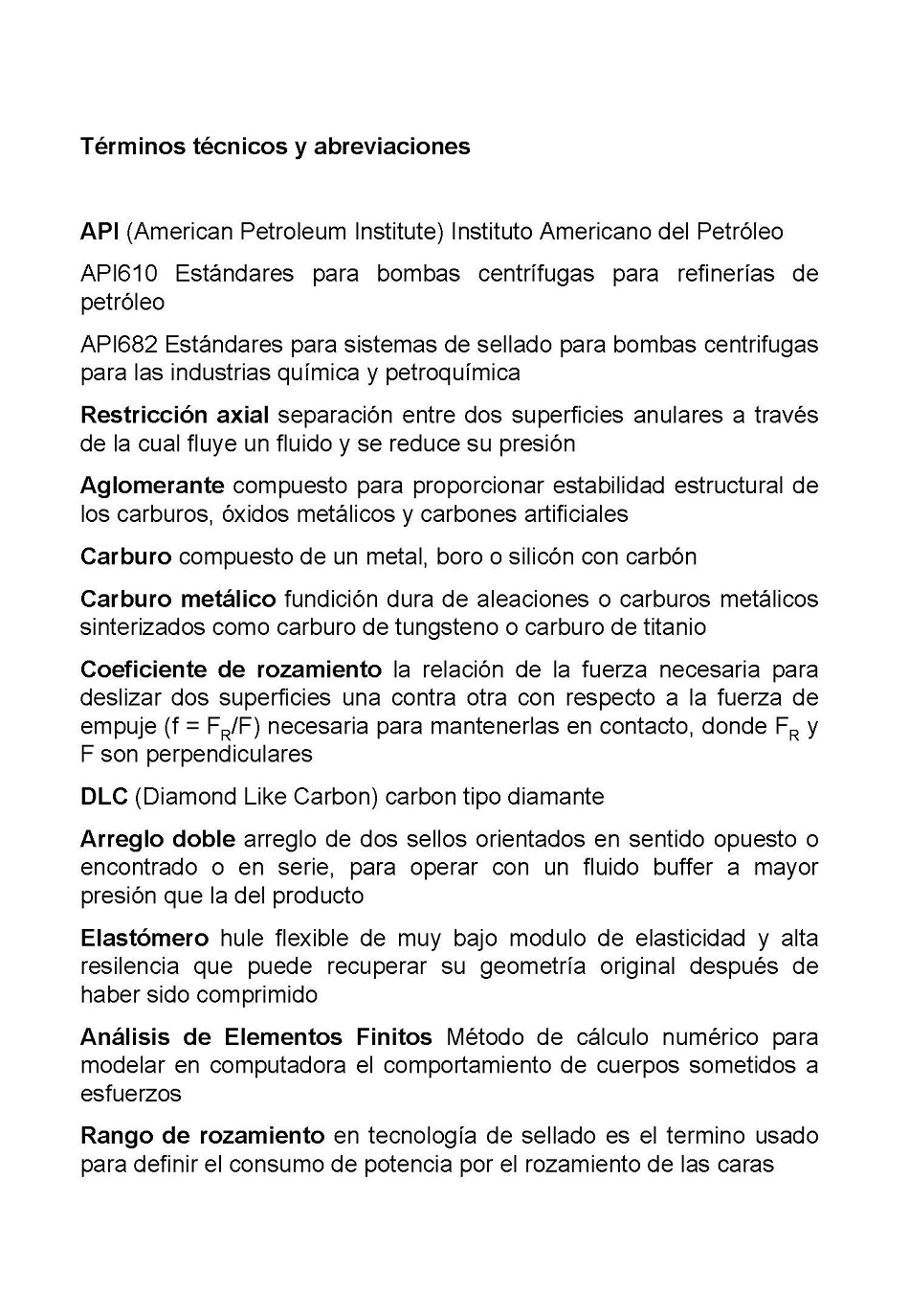 Sellado de equipos mecnicos rotatorios. Pgina 49