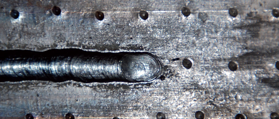 Crter en el cordn de soldadura